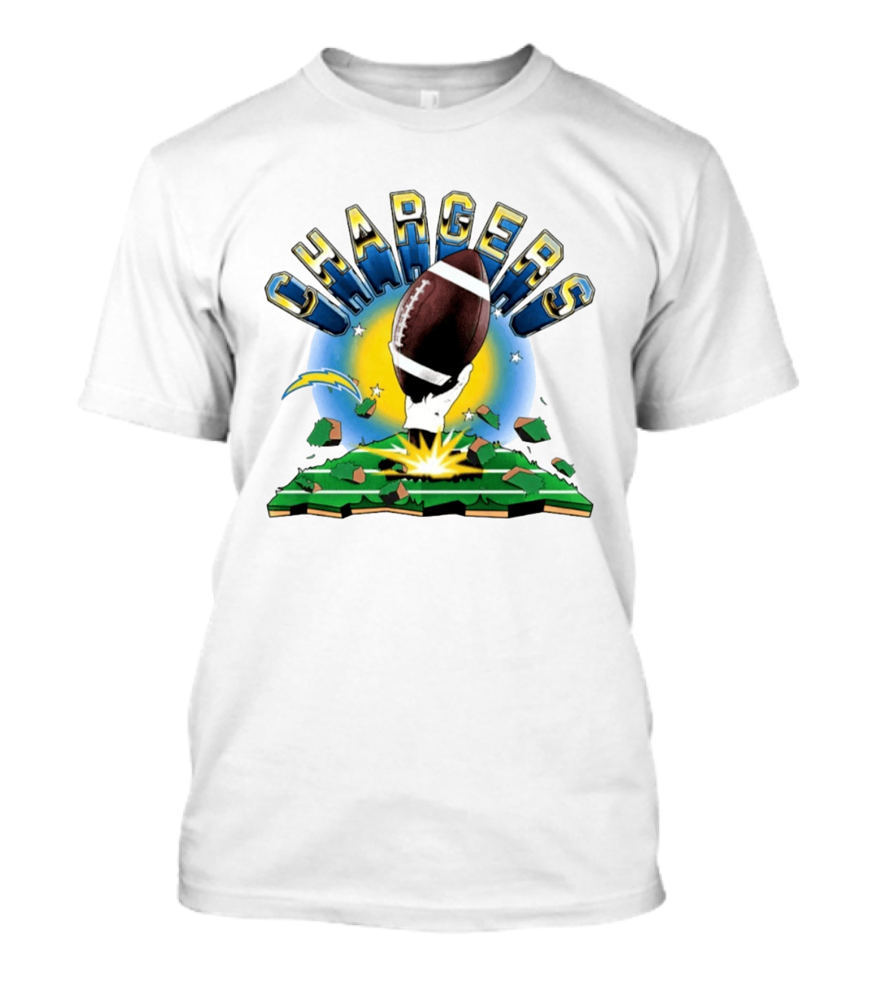 Los Angeles Chargers 2026 Explode Clubhouse Football Burst T-Shirt