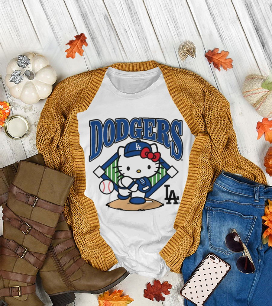 Dodgers Hello Kitty LA Baseball Homage T-Shirt