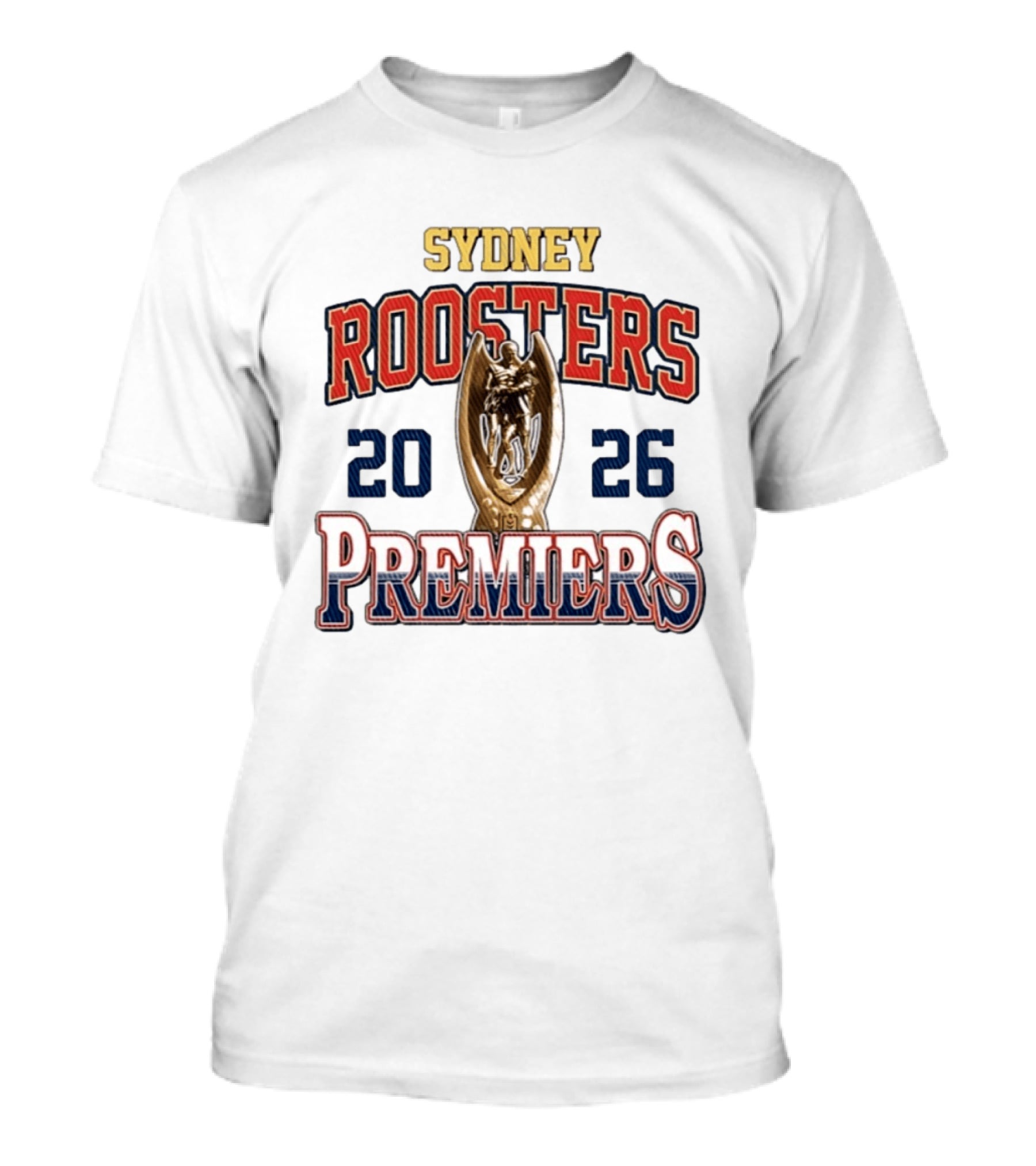 Sydney Roosters 2026 Premiers Trophy Celebrating NRL Victory T-Shirt