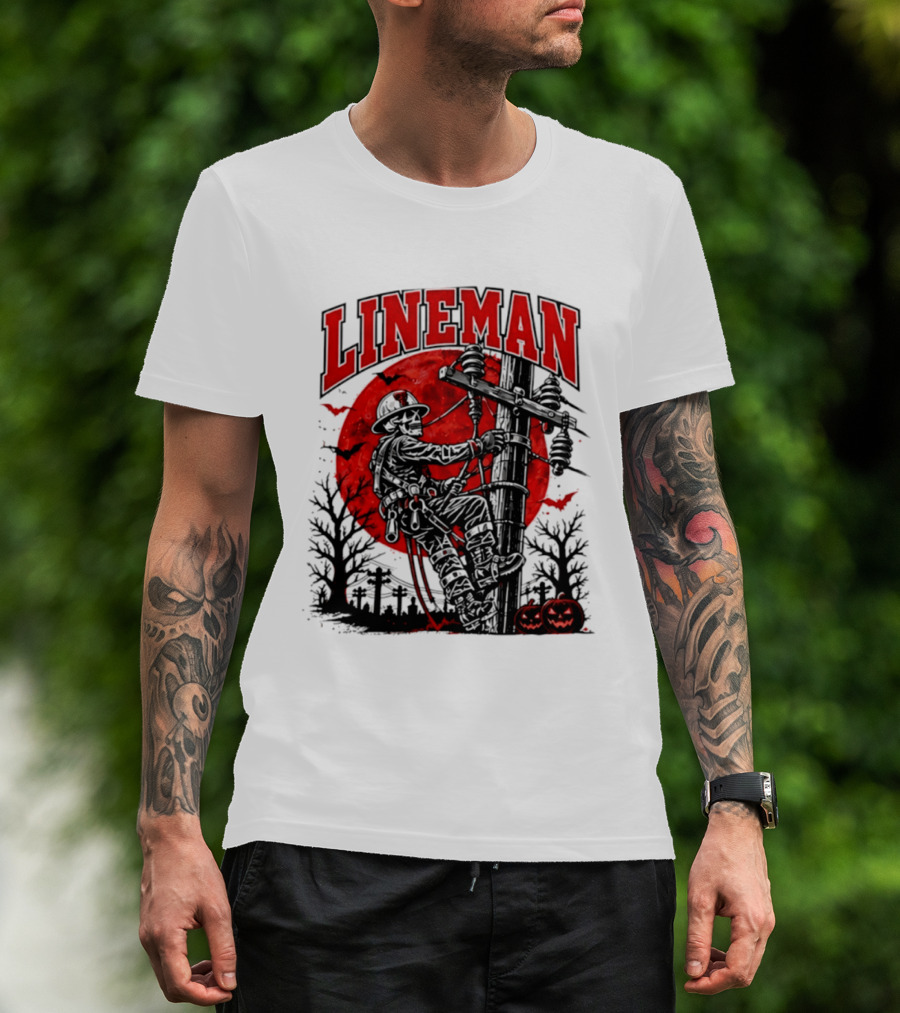 Texas Tech Red Raiders Lineman Halloween Skeleton Scene 2026 T-Shirt