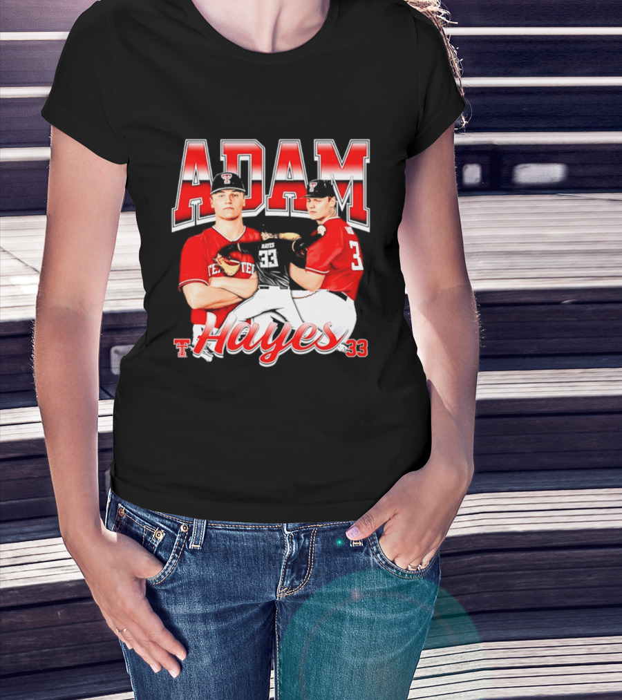 Adam Hayes Texas Tech 33 Red Raiders Football NCAA T-Shirt