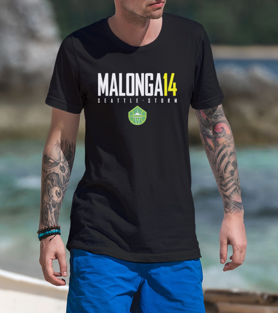 Dominique Malonga 14 Seattle Storm WNBA Basketball Player Name Number T-Shirt
