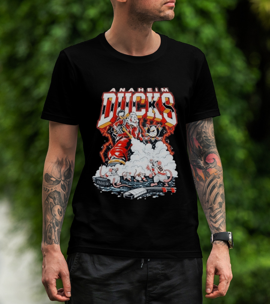 Anaheim Ducks Pest Control NHL Hockey Cartoon Rats T-Shirt
