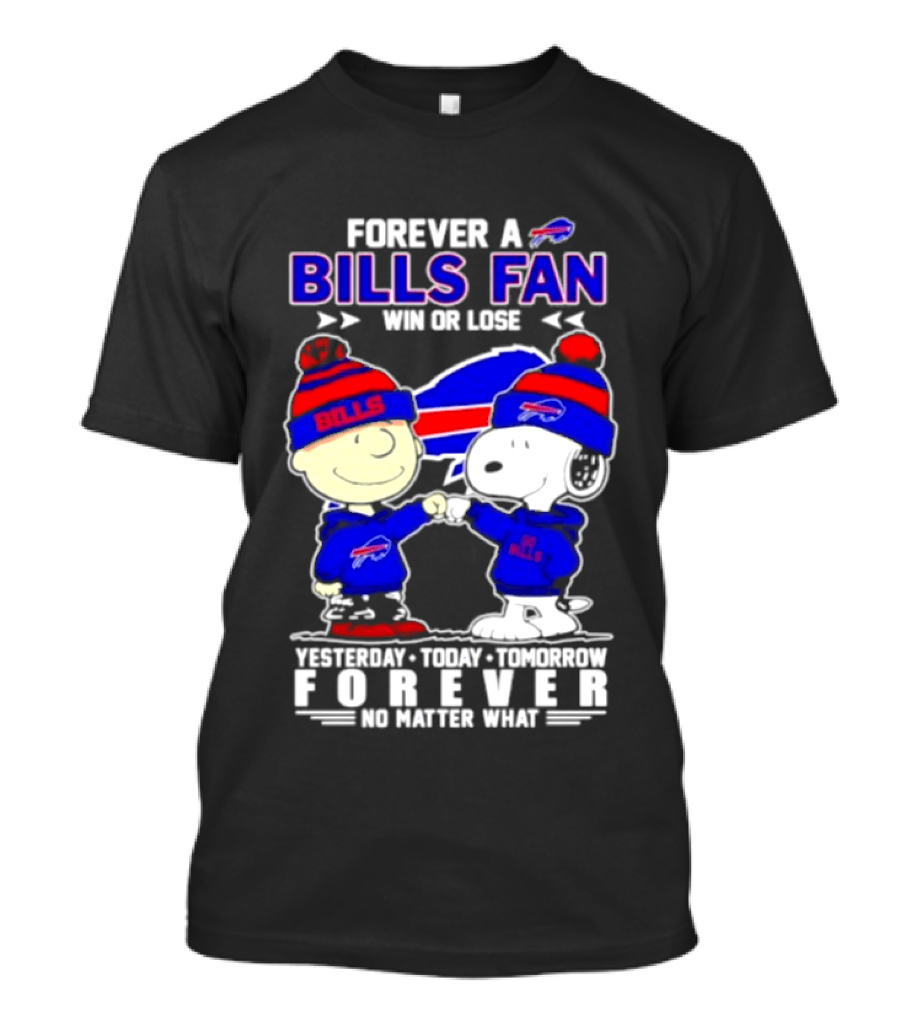 Forever A Bills Fan Win Or Lose Charlie Brown And Snoopy T-Shirt
