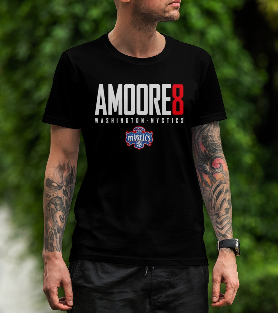 Amoore 8 Washington Mystics WNBA Mystics T-Shirt