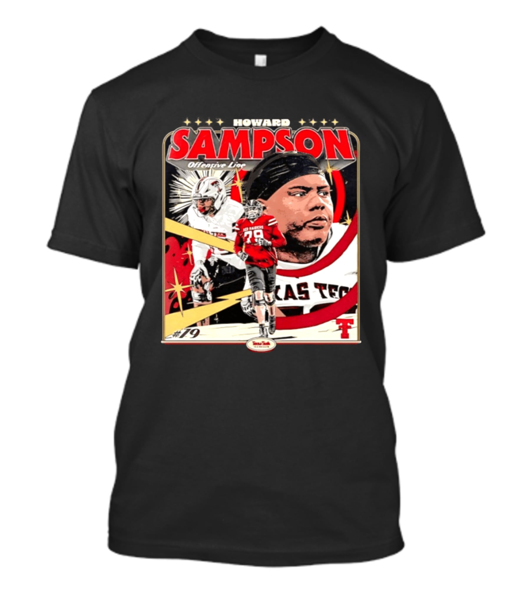 Howard Sampson Texas Tech Red Raiders Football Offensive Line #79 NCAA T-Shirt