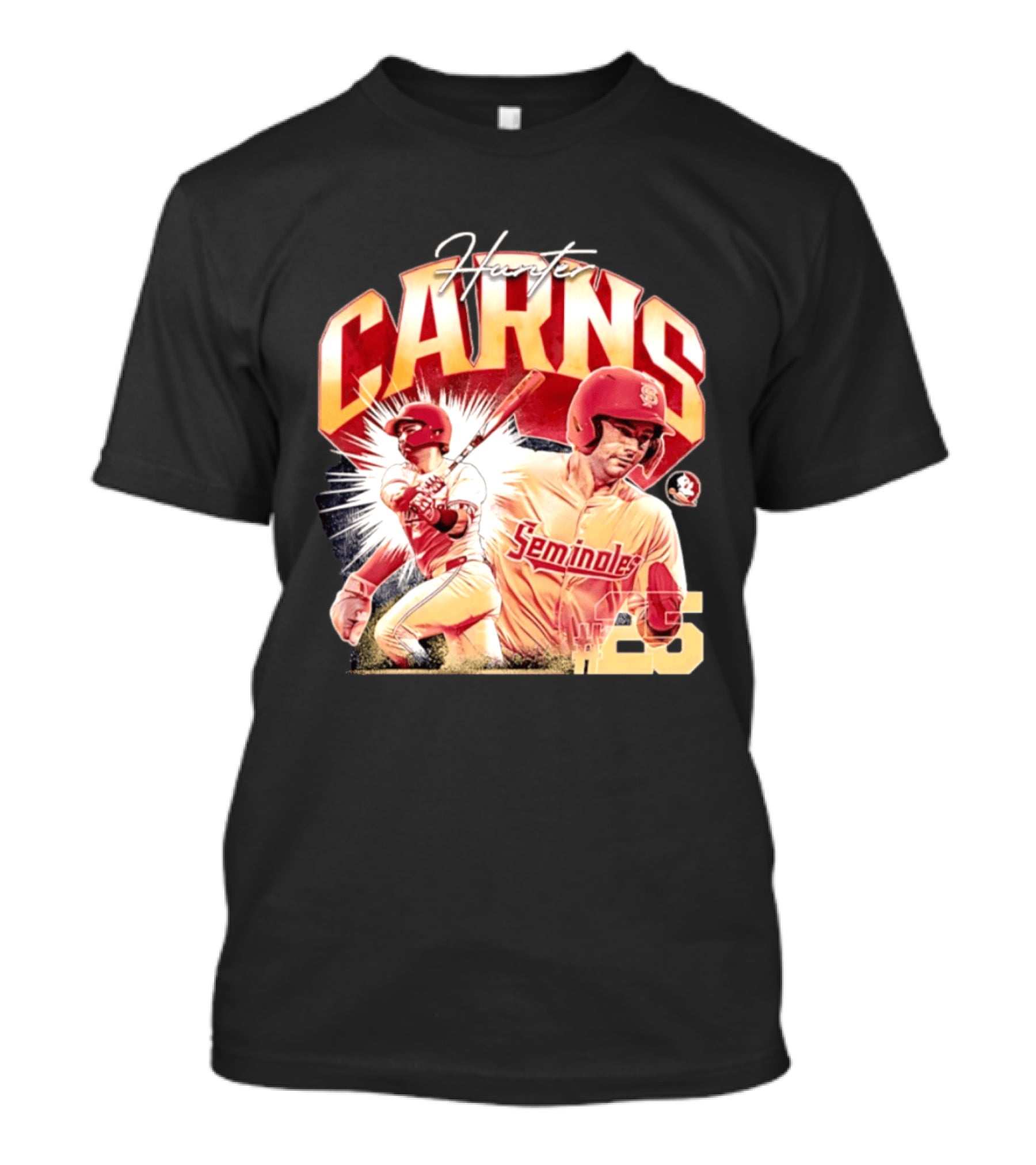 Hunter Carns Seminoles Baseball Florida State NCAA Player 25 T-Shirt