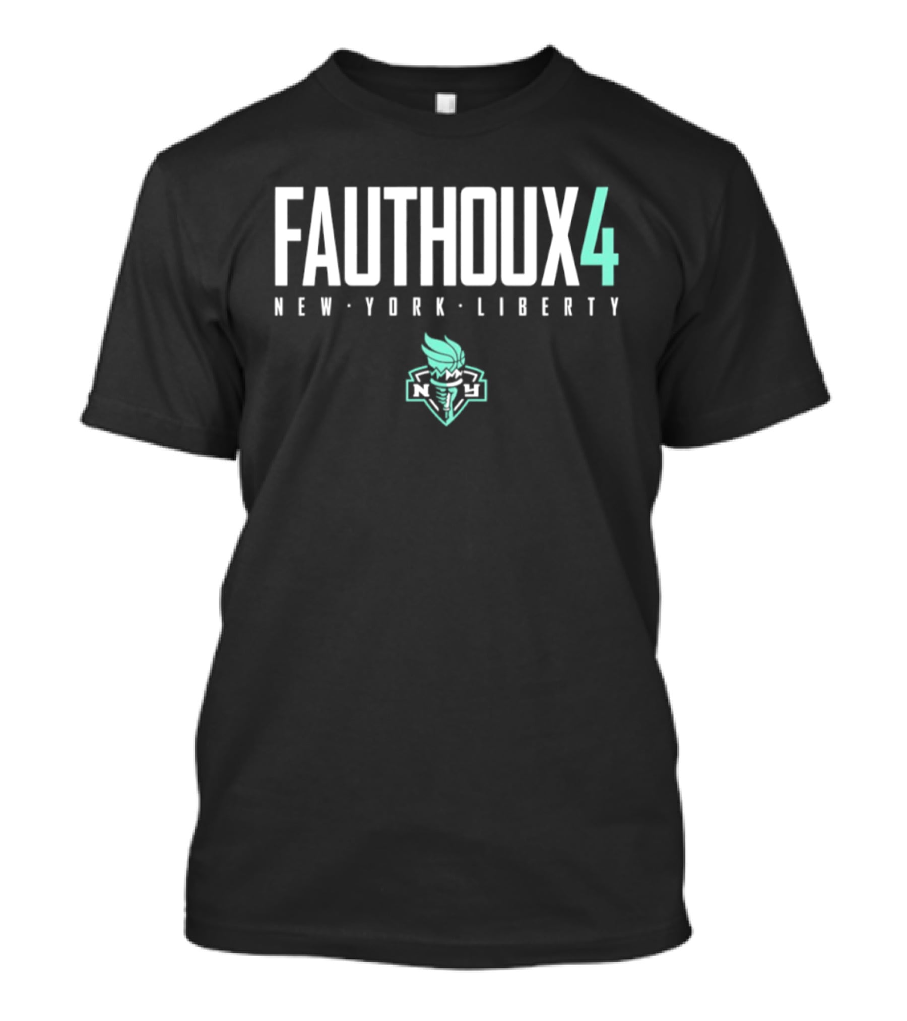 New York Liberty Marine Fauthoux 4 WNBA Team Player Name And Number T-Shirt