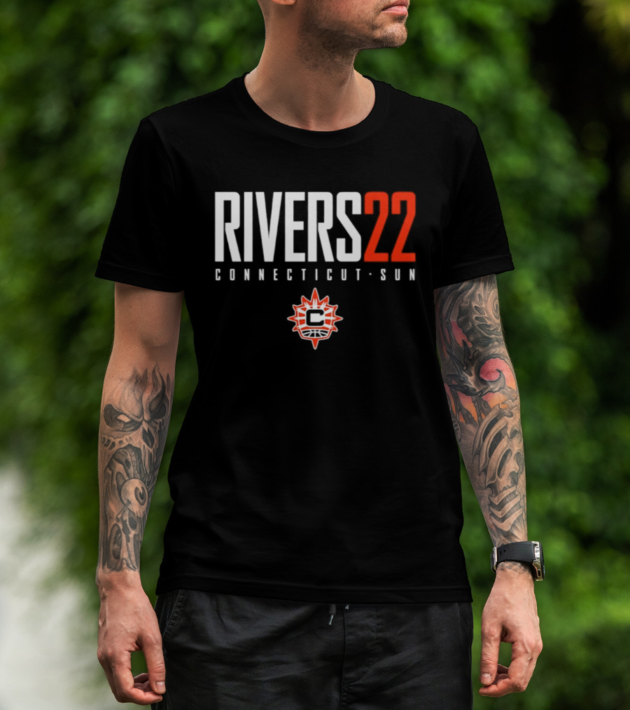Rivers 22 Connecticut Sun WNBA Player Name Number T-Shirt