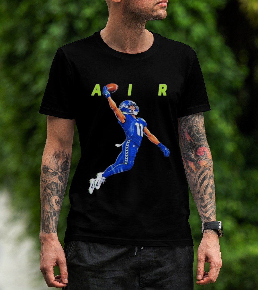 Seattle Seahawks No 11 Air Football Player Leap T-Shirt