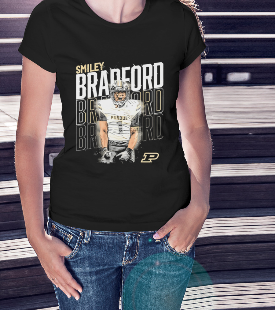 Smiley Bradford Purdue Boilermakers Football NCAA Athletics T-Shirt