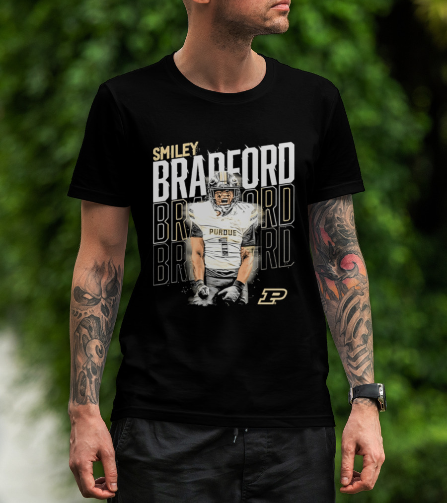 Smiley Bradford Purdue Boilermakers Football NCAA Athletics T-Shirt