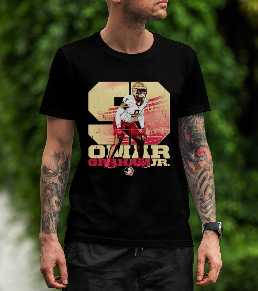 Omar Graham Jr Florida State Seminoles Football NCAA Number 9 T-Shirt