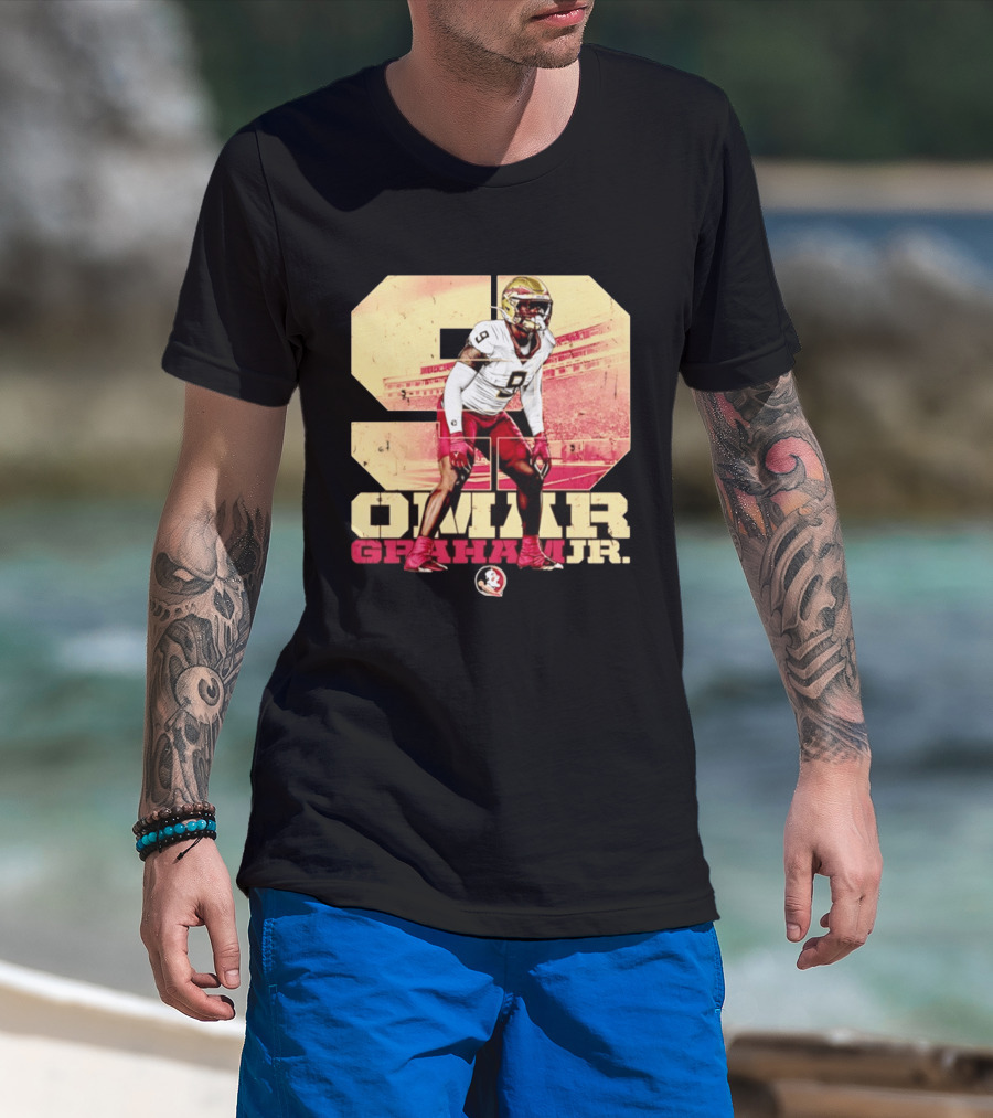 Omar Graham Jr Florida State Seminoles Football NCAA Number 9 T-Shirt