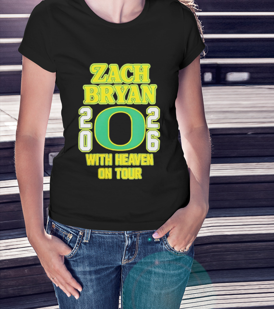 Zach Bryan Oregon 2026 With Heaven On Tour T-Shirt