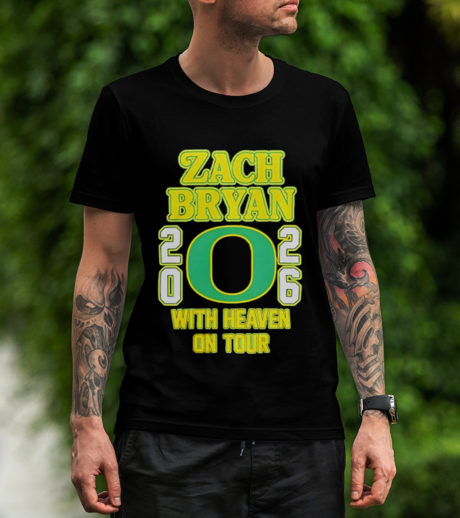 Zach Bryan Oregon 2026 With Heaven On Tour T-Shirt