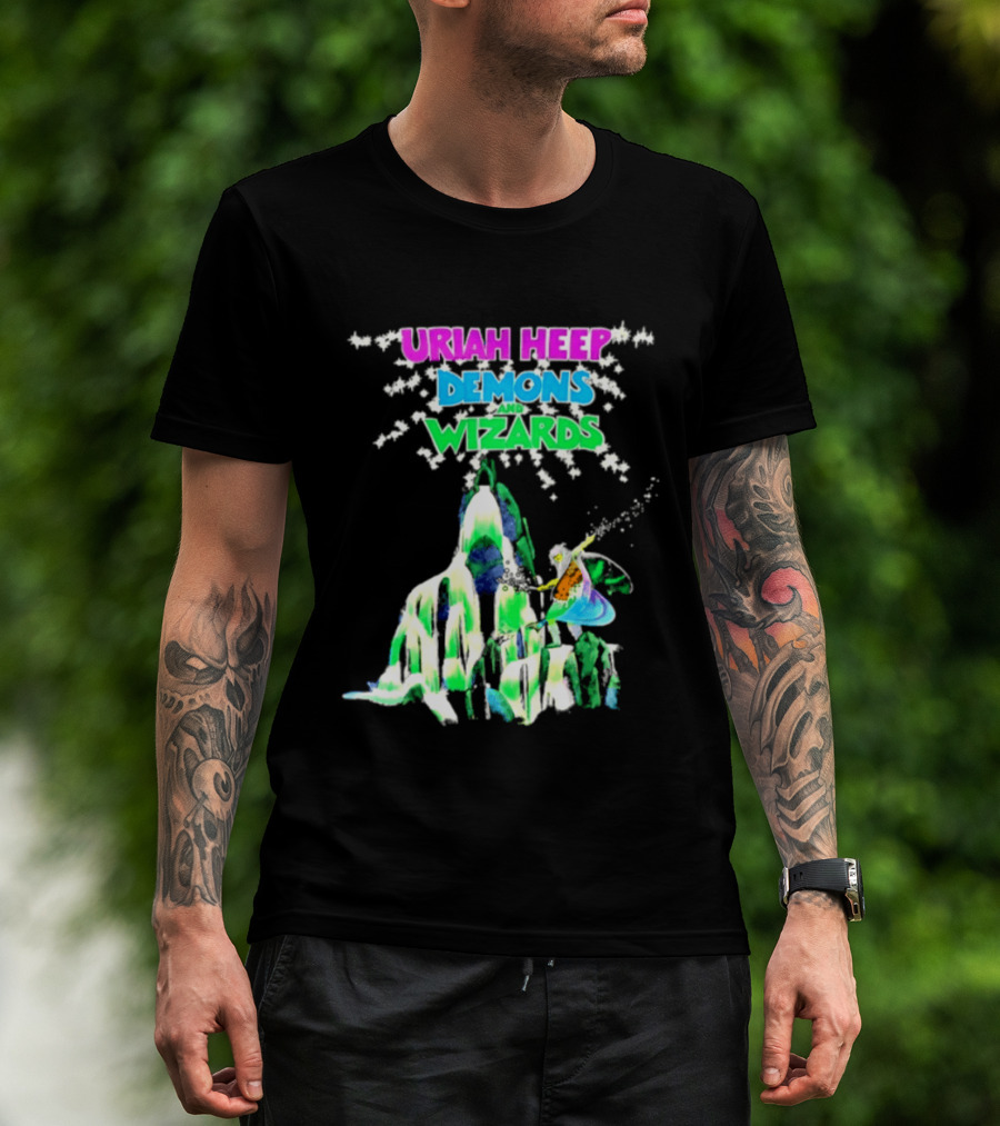 Uriah Heep Demons And Wizards Hard Rock Album Fantasy T-Shirt