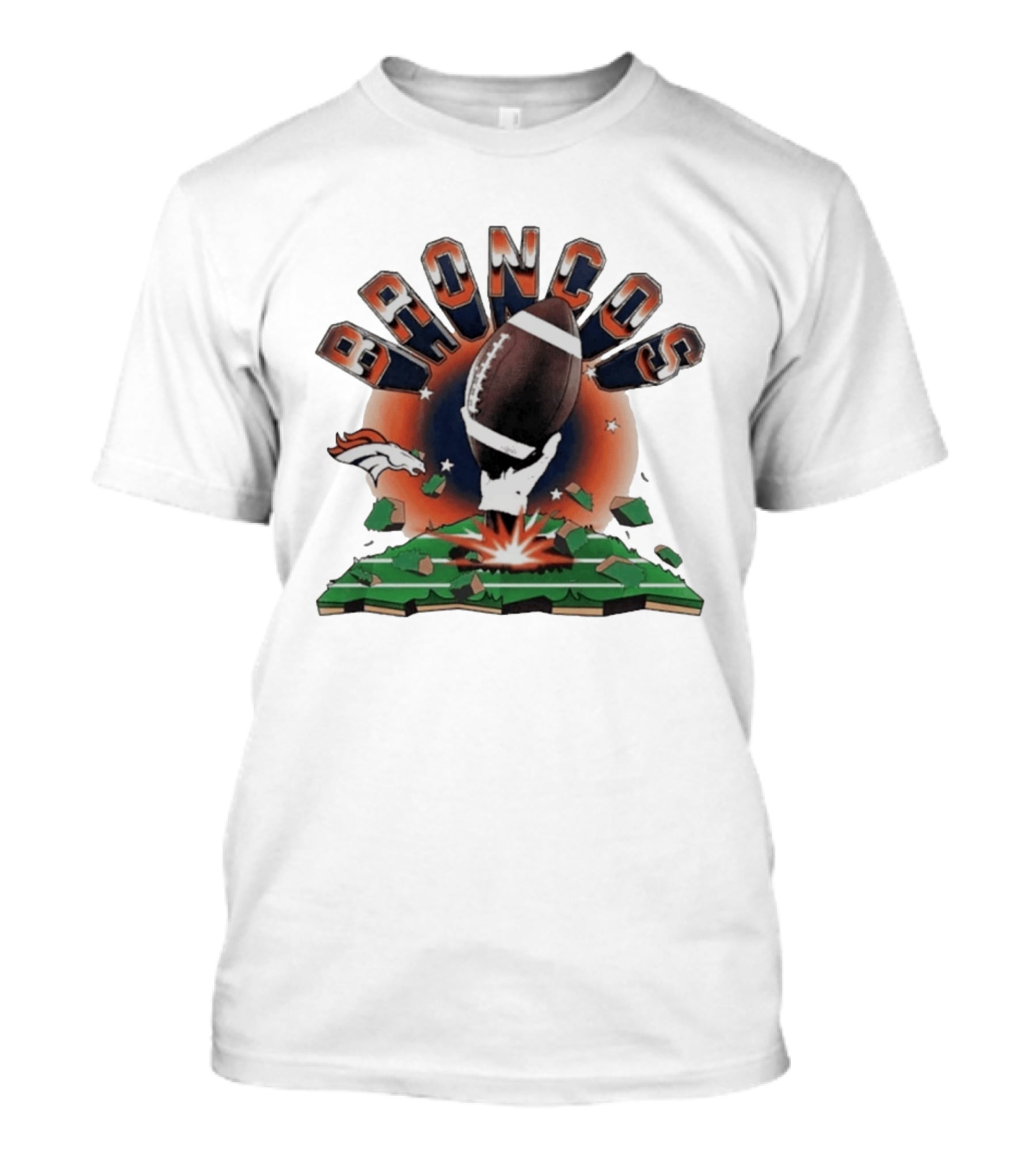 Broncos 2026 Explode Clubhouse Football Burst T-Shirt