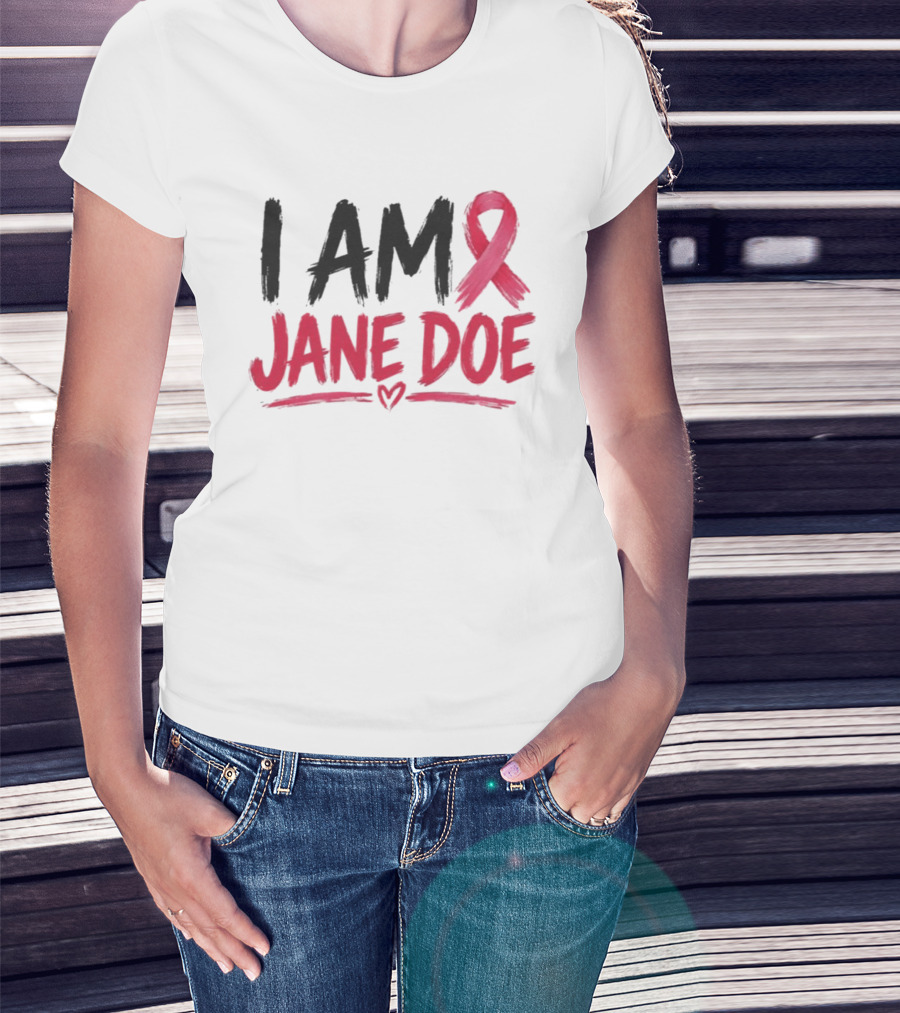 I Am Jane Doe Pink Ribbon Breast Cancer Awareness T-Shirt