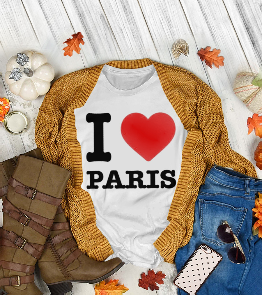 I Love Paris France City Of Light Travel T-Shirt