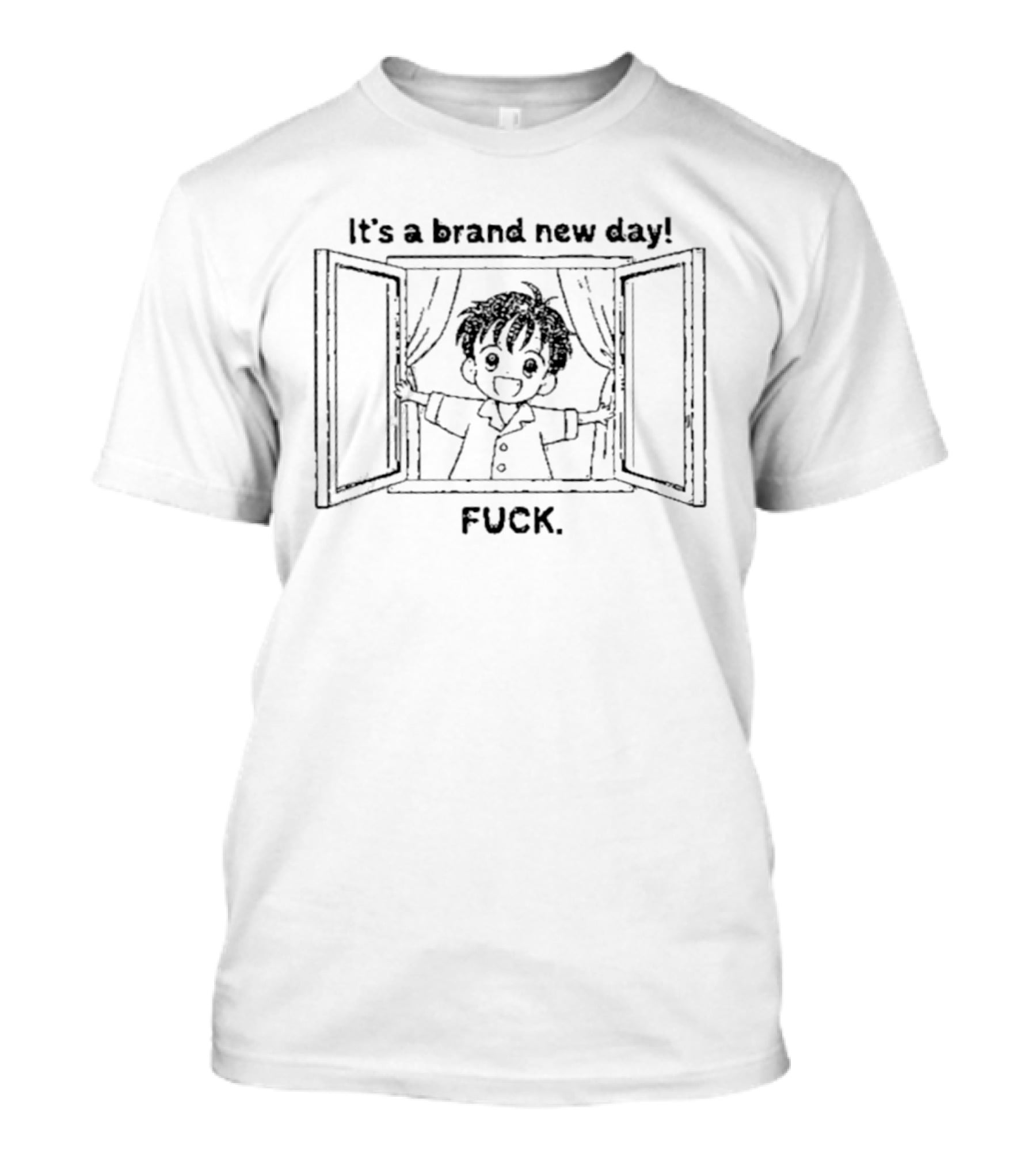 It's A Brand New Day Fuck Sarcastic Pajama Window Boy T-Shirt