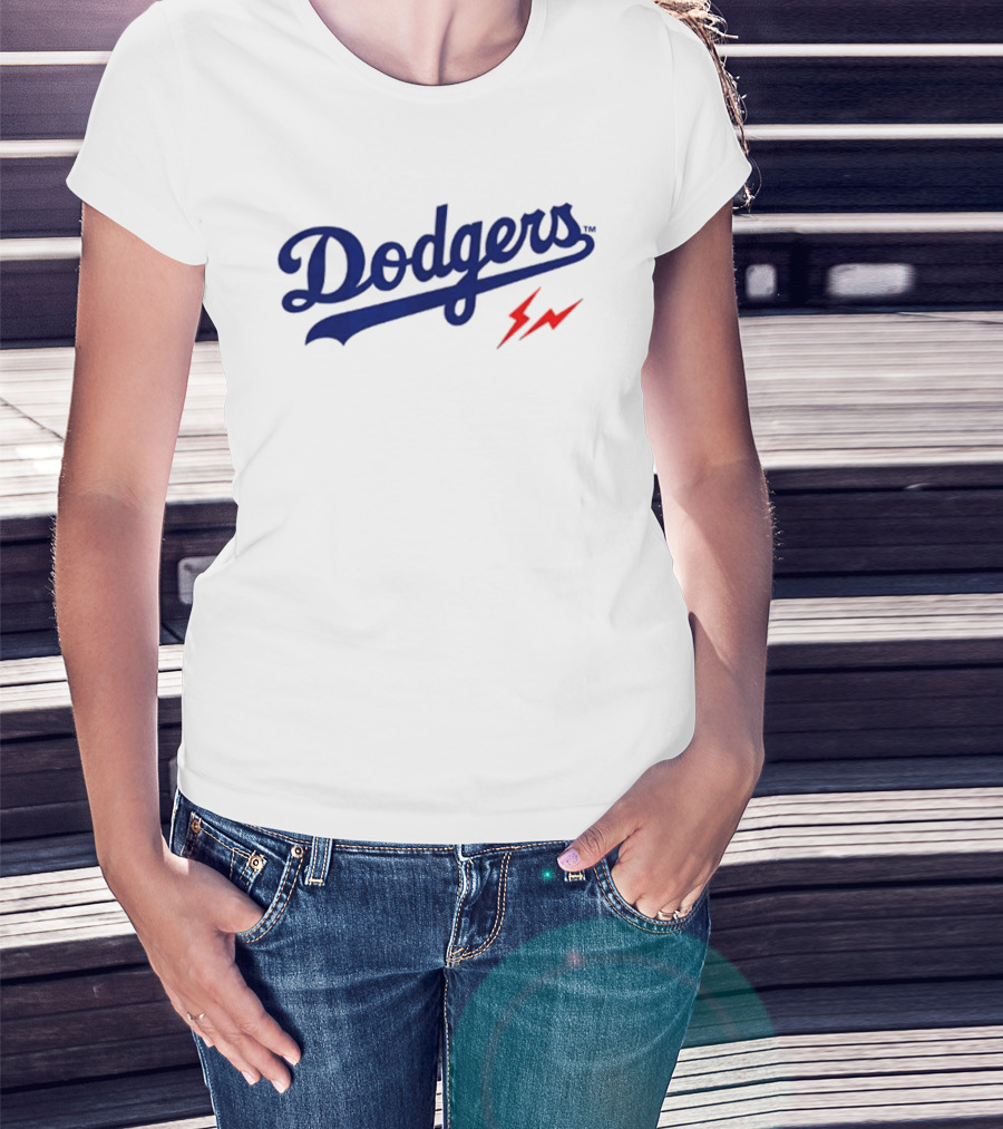 Dodgers 2026 Baseball Two Sided Lightning Bolt Edition T-Shirt
