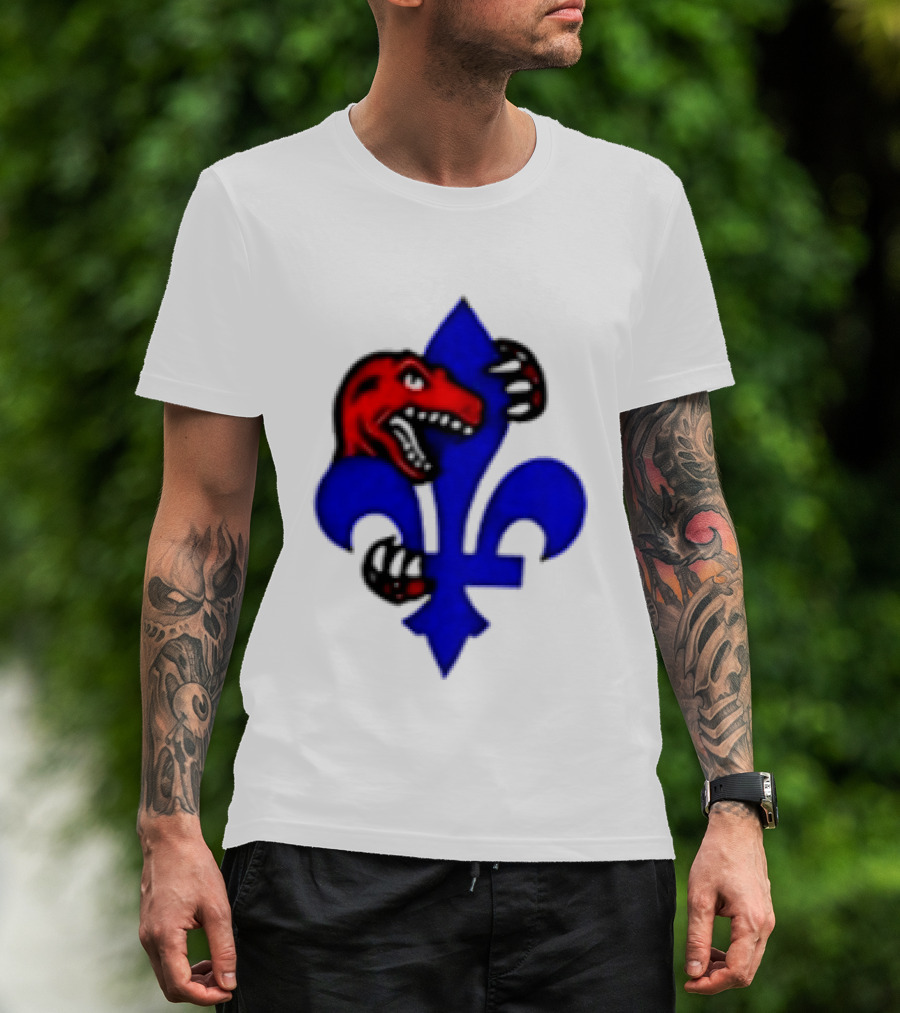 Toronto Raptors Vs Miami Heat Ville De Quebec 2026 Two Sided Fleur De Lis Raptors Claw T-Shirt