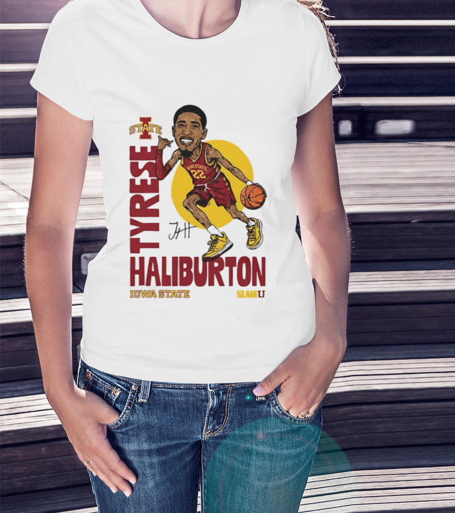 Tyrese Haliburton Iowa State Cyclones Basketball Caricature 22 T-Shirt
