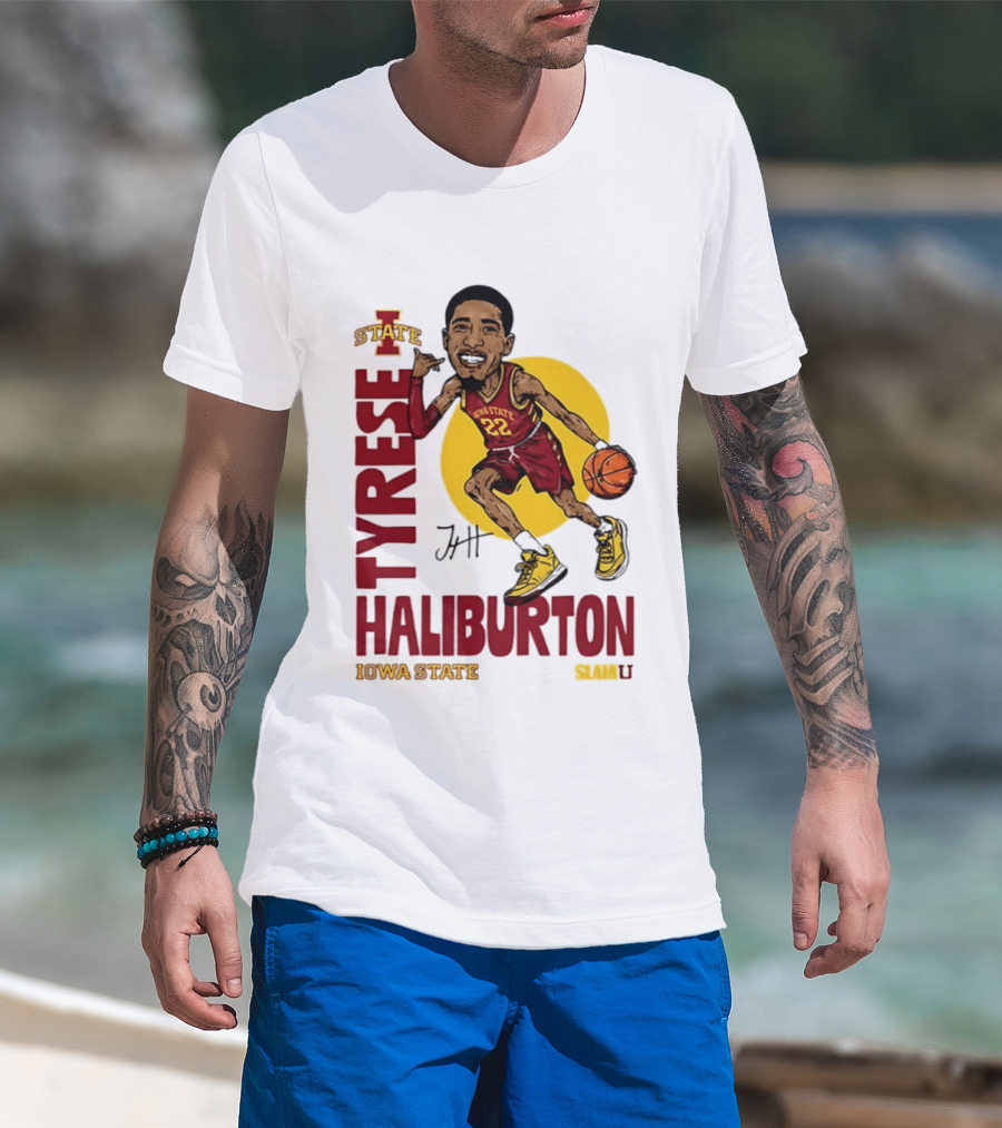 Tyrese Haliburton Iowa State Cyclones Basketball Caricature 22 T-Shirt