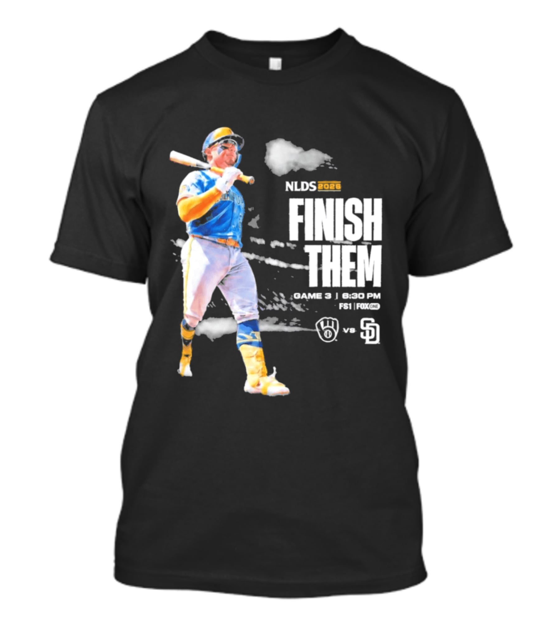 NLDS 2026 Finish Them Game 5 Brewers Vs Padres Playoff Showdown T-Shirt