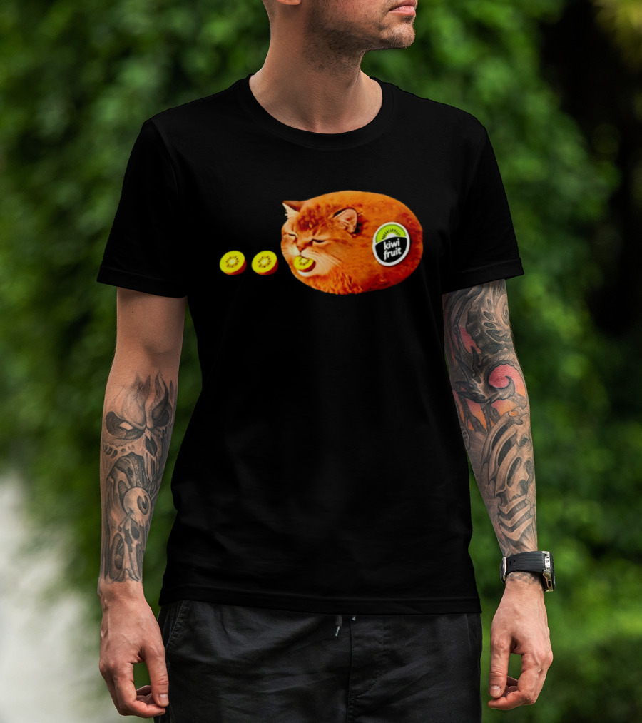 Kiwi Fruit Cat Meme Hilarious Feline Kiwi Hybrid T-Shirt