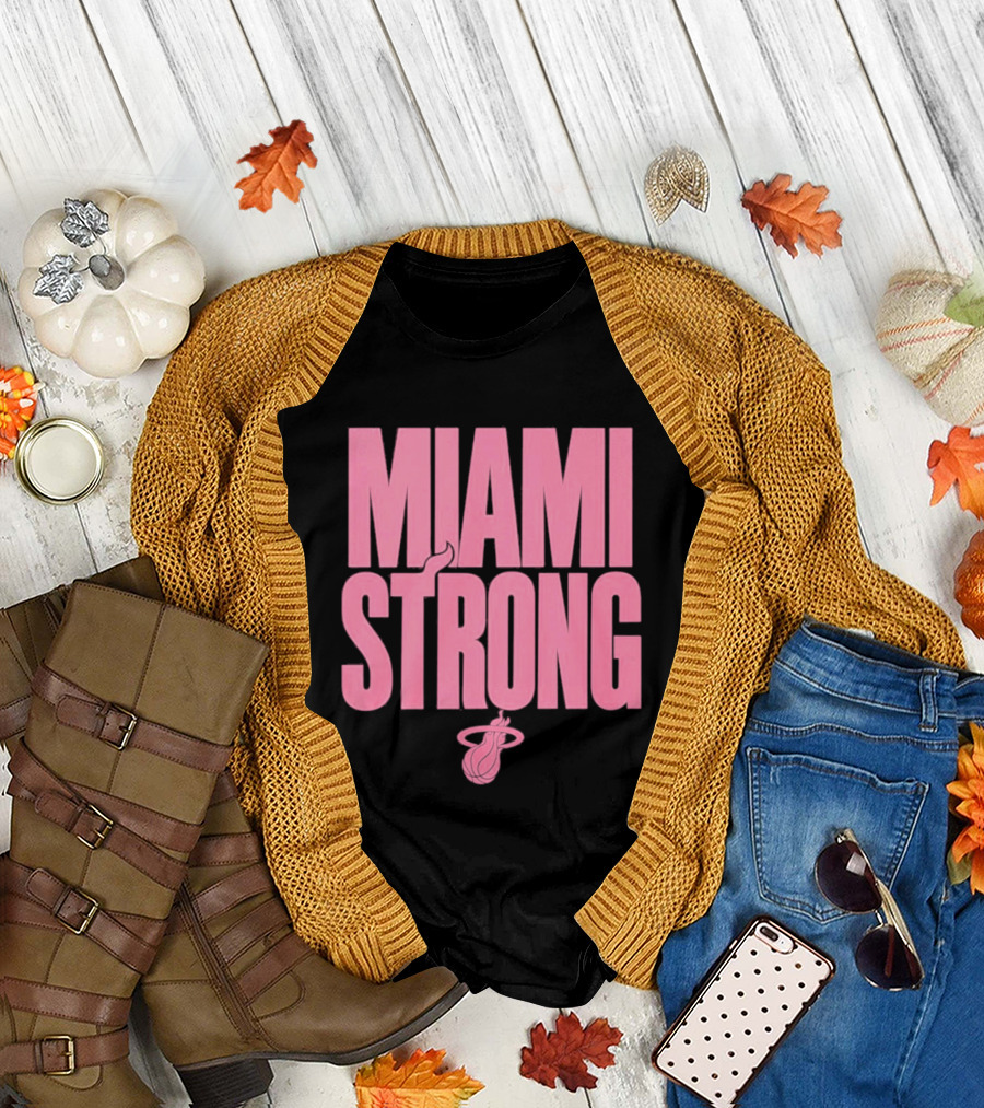 Miami Strong Heat Basketball Pink Court Culture T-Shirt