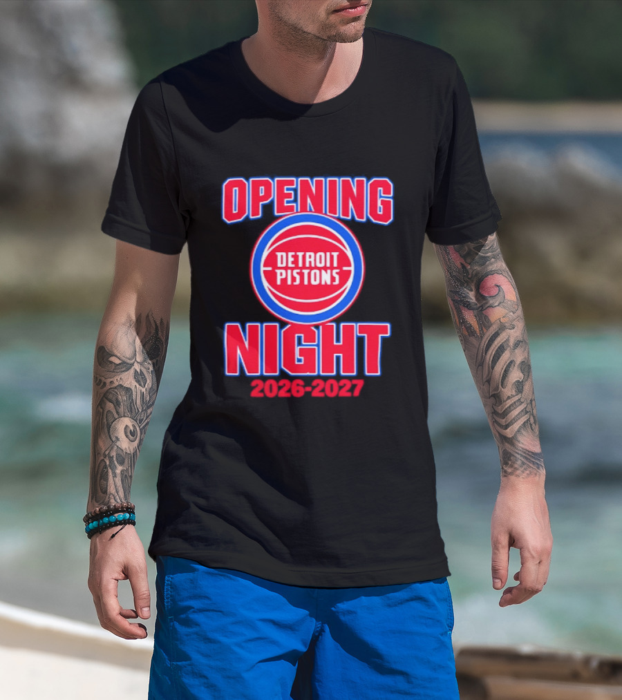 Detroit Pistons Opening Night 2026 2027 NBA Event T-Shirt