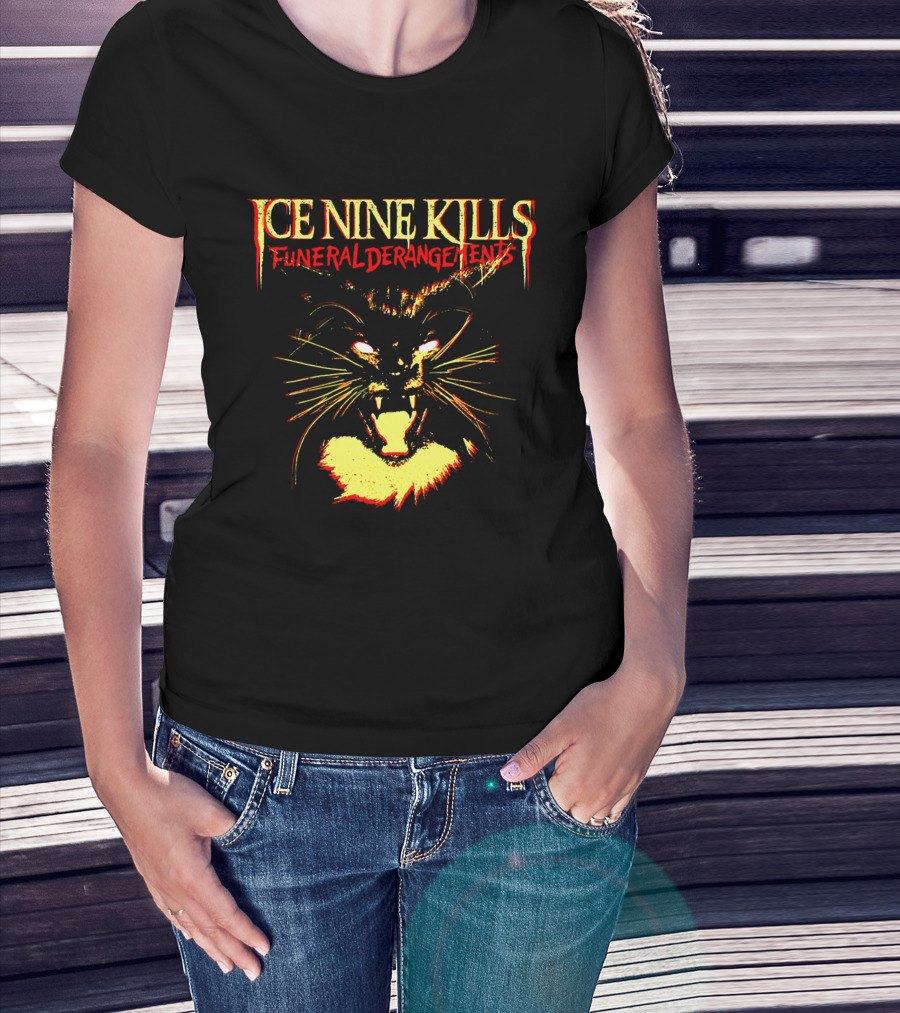 Ice Nine Kills Funeral Derangements Horror Cat T-Shirt