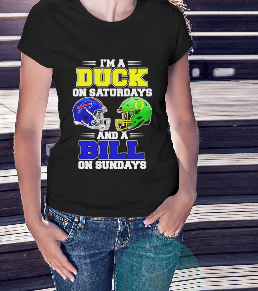 I'm A Duck On Saturdays And A Bill On Sundays Football Helmet Design 2026 T-Shirt