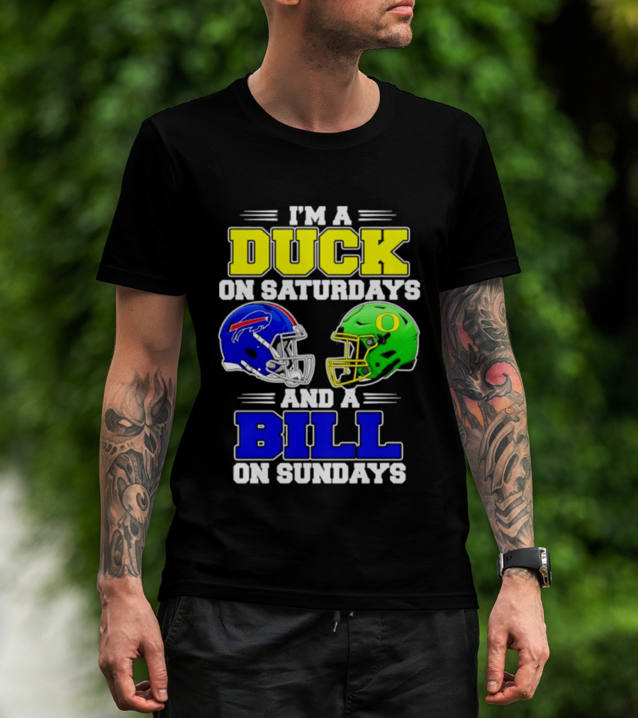 I'm A Duck On Saturdays And A Bill On Sundays Football Helmet Design 2026 T-Shirt