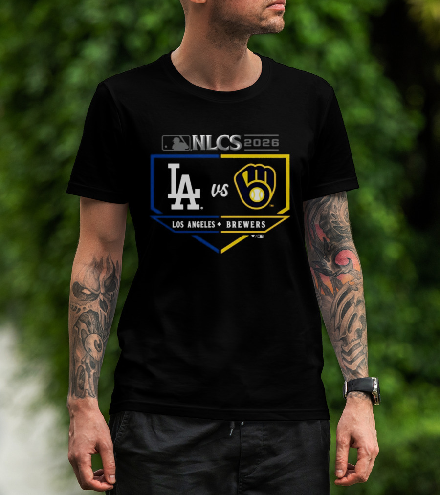 MLB 2026 NLCS Los Angeles Dodgers Vs Milwaukee Brewers Matchup T-Shirt