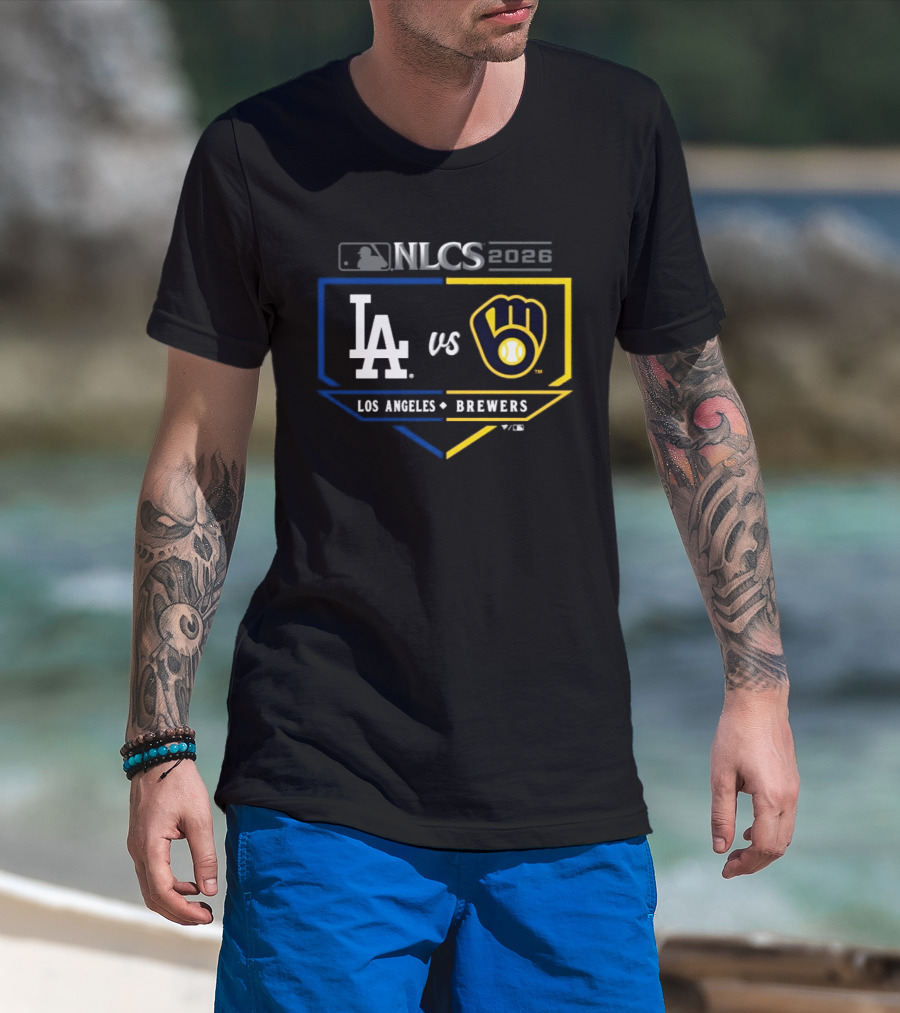 MLB 2026 NLCS Los Angeles Dodgers Vs Milwaukee Brewers Matchup T-Shirt