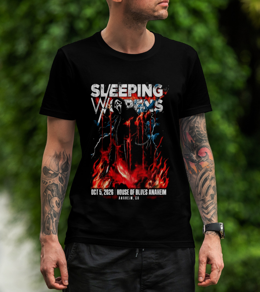 Sleeping With Sirens Oct 5 2026 House Of Blues Anaheim CA Event T-Shirt
