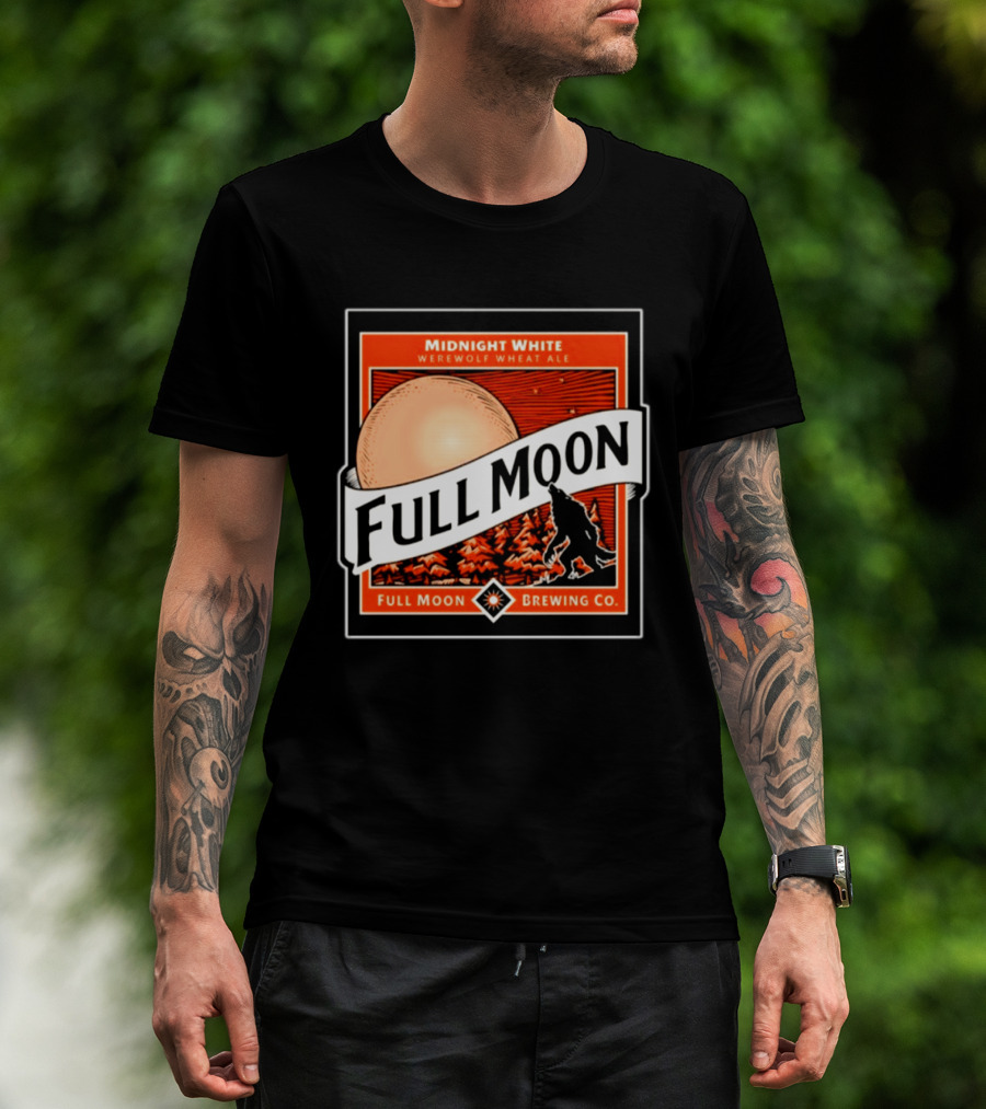 Midnight White Werewolf Wheat Ale Full Moon Brewing Co Full Moon T-Shirt