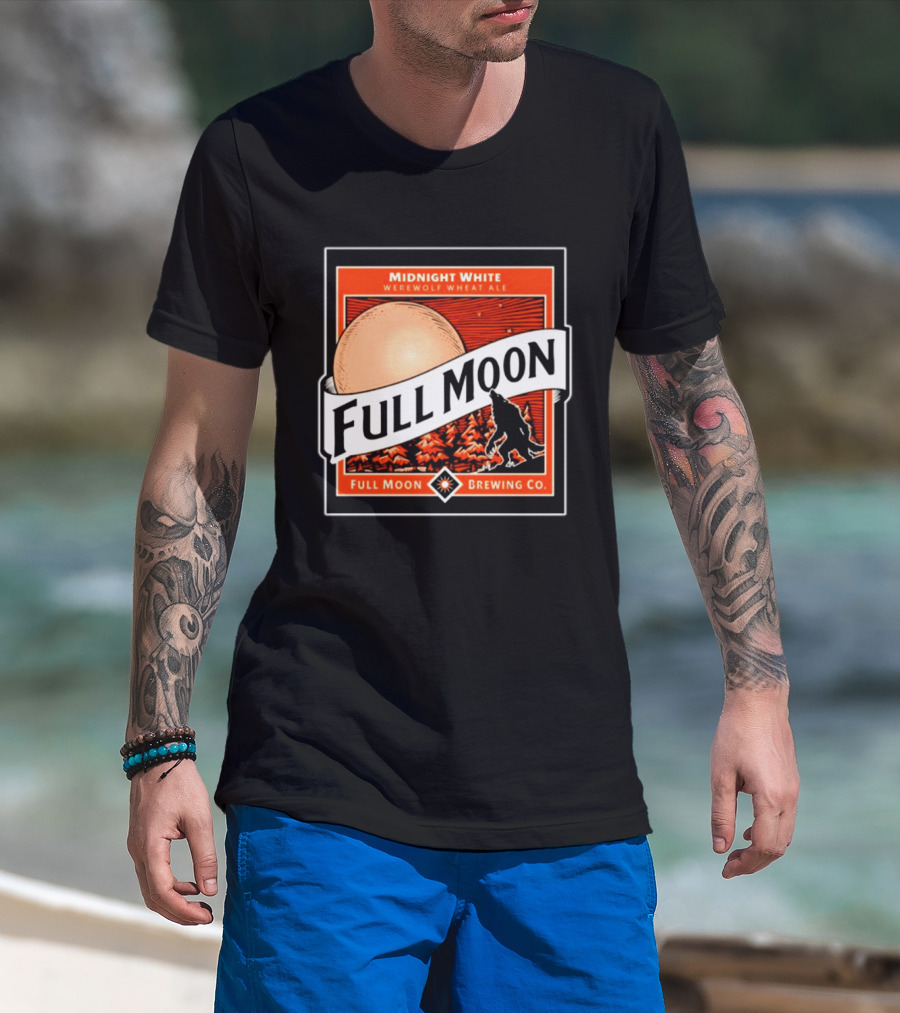 Midnight White Werewolf Wheat Ale Full Moon Brewing Co Full Moon T-Shirt
