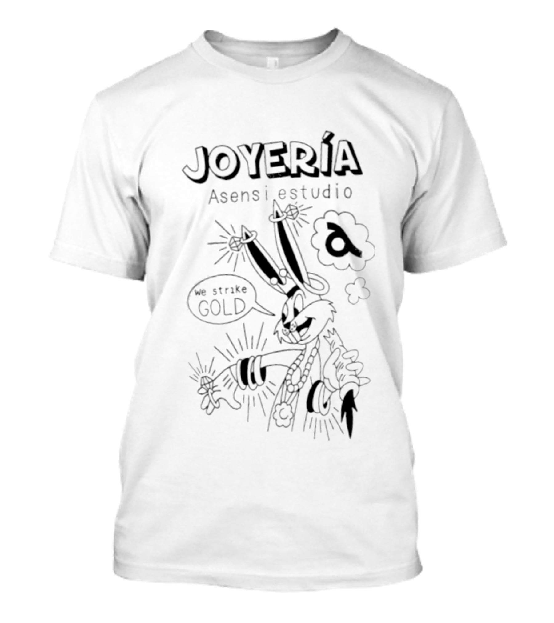 Joyería Bugs Bunny Asensi Estudio We Strike Gold Cartoon T-Shirt