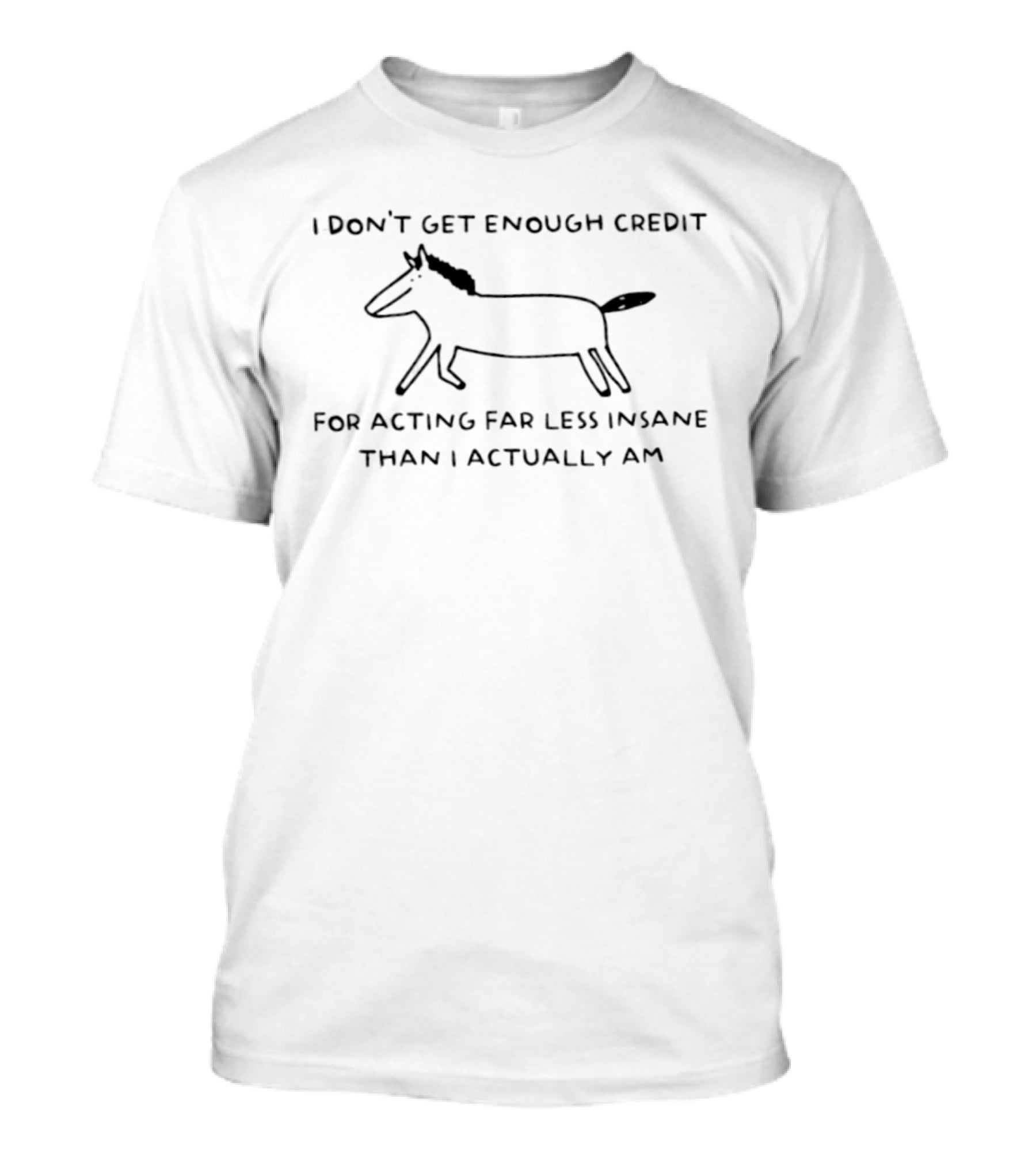 Horse I Don't Get Enough Credit For Acting Far Less Insane Than I Actually Am T-Shirt