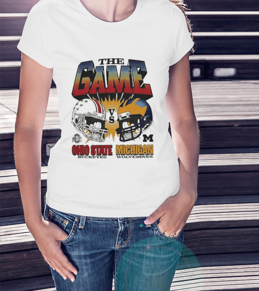 The Game Ohio State Vs Michigan Wolverines Football Rivalry Helmets T-Shirt