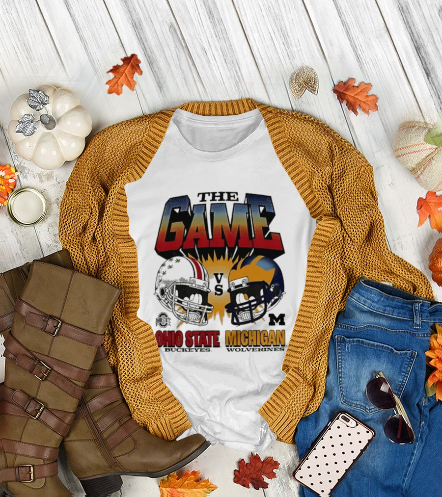 The Game Ohio State Vs Michigan Wolverines Football Rivalry Helmets T-Shirt