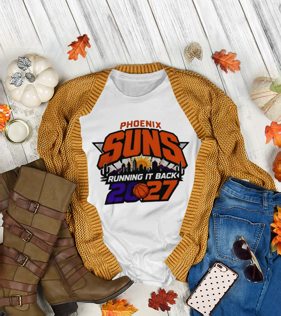 Phoenix Suns Running It Back 2027 NBA Skyline Basketball T-Shirt