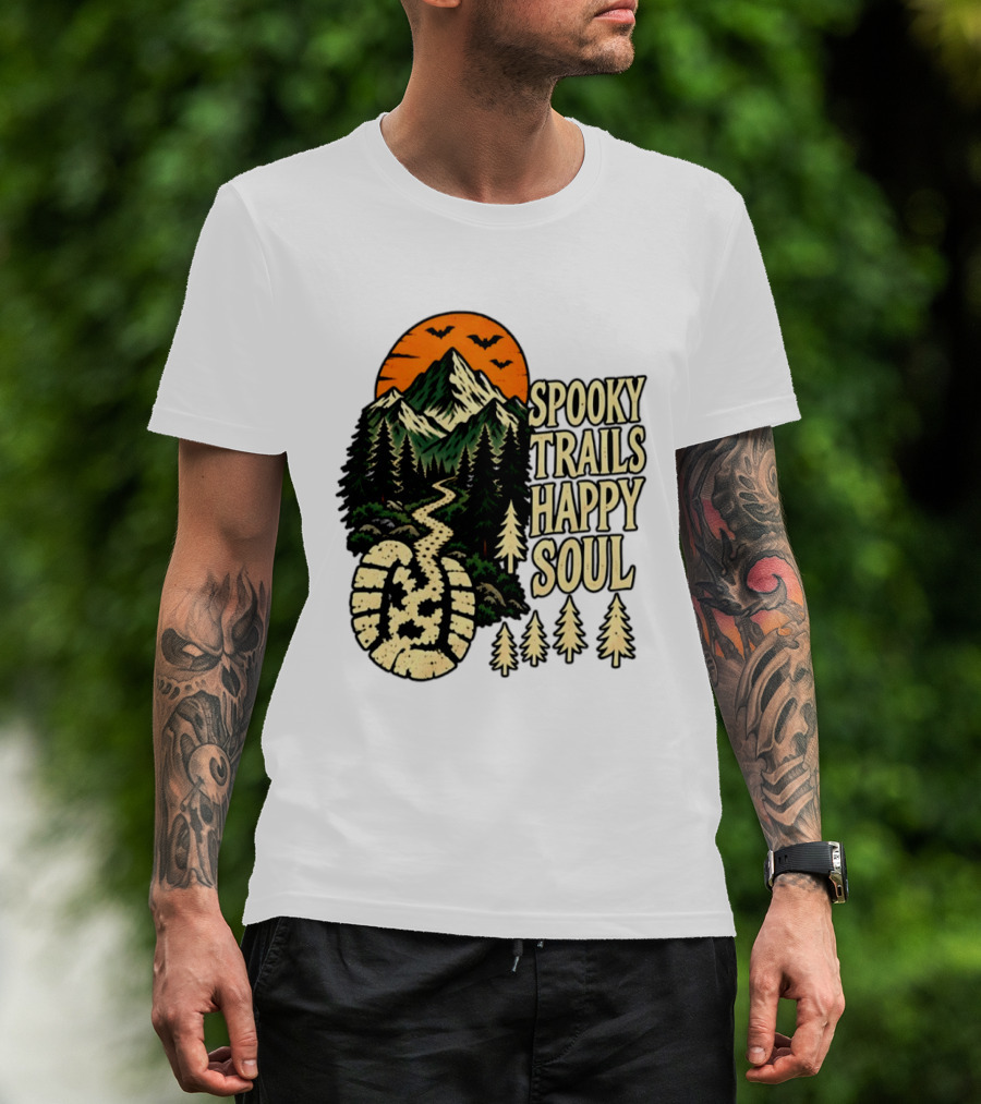 Spooky Trails Happy Soul Mountain Halloween Hiking Adventure T-Shirt