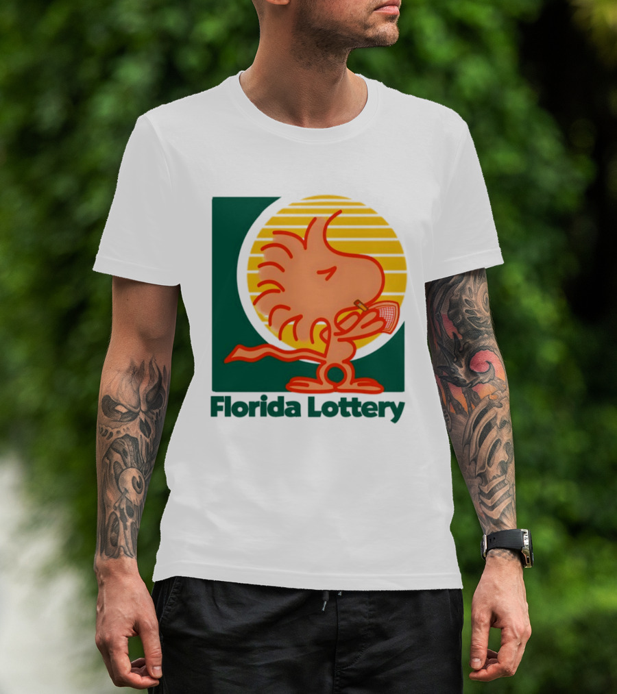 Woodstock Florida Lottery Peanuts Snoopy Sun T-Shirt
