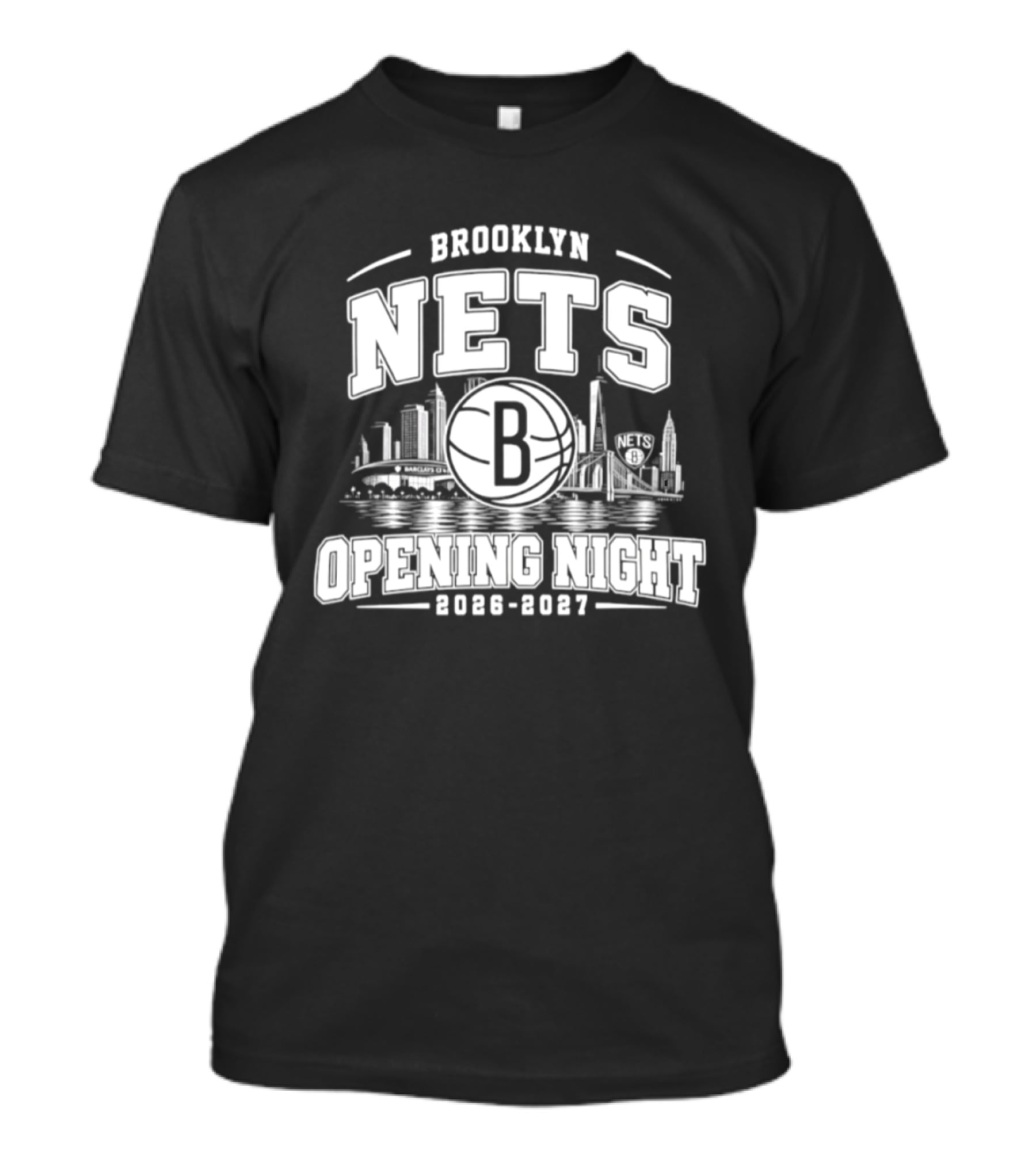 Brooklyn Nets Opening Night 2026 2027 City Skyline T-Shirt