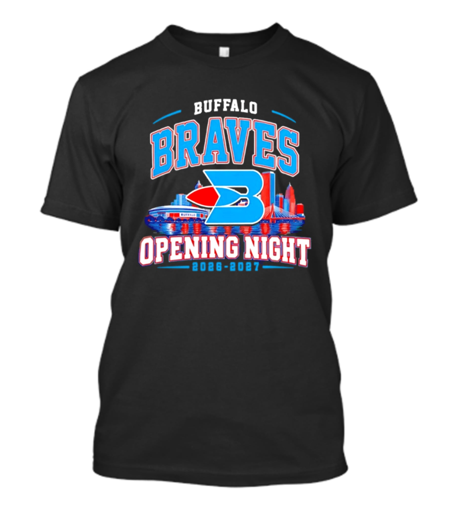 Buffalo Braves Opening Night 2026 2027 City Skyline Retro Sports T-Shirt